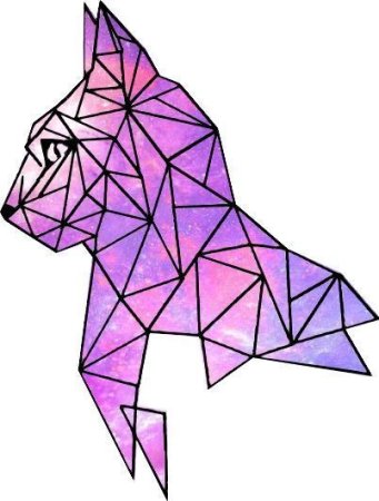 Геометрическая морда кошки