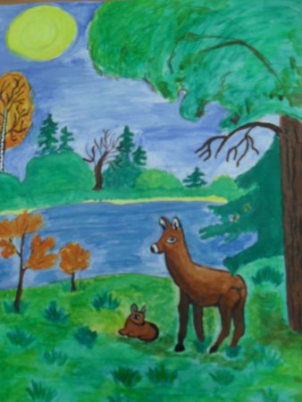Рисунки на тему природа и животные