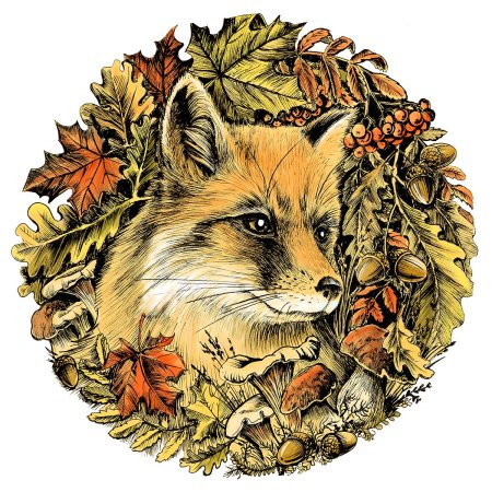 Осенние животные арт