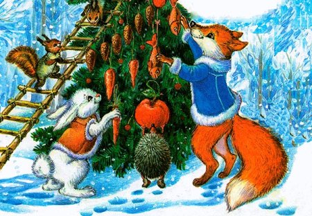 Звери ёлку наряжали