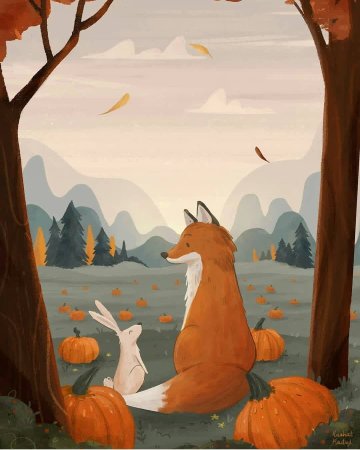 Пейзаж с лисой