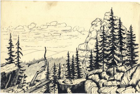 Красноярские столбы рисунок