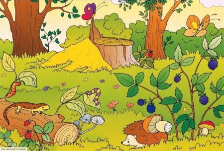 Ежик под грибом