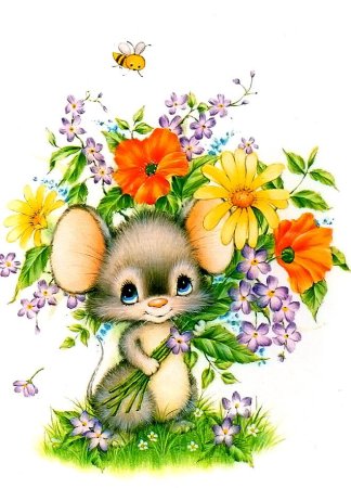 Зверюшки с цветами