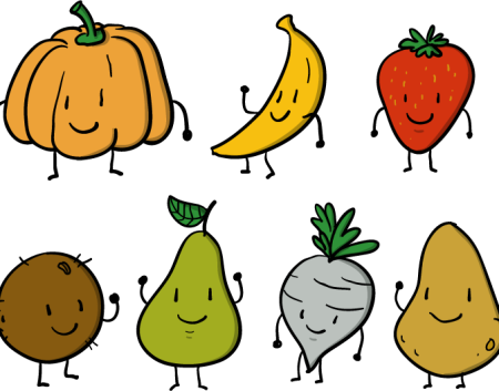 Фрукты и овощи для срисовки