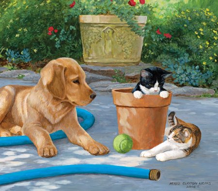 Композиция с домашними животными