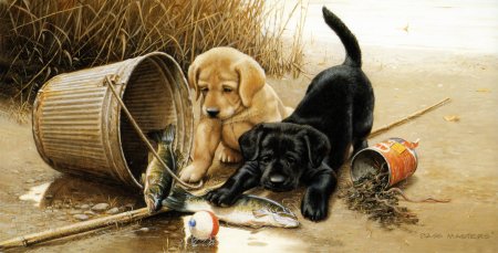 Картины с забавными собаками