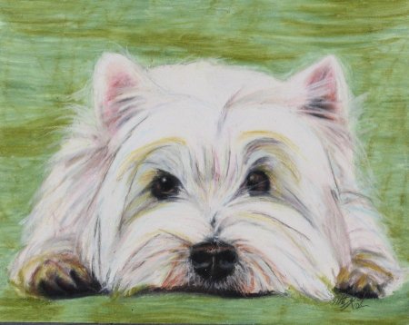 Пастель собаки легко