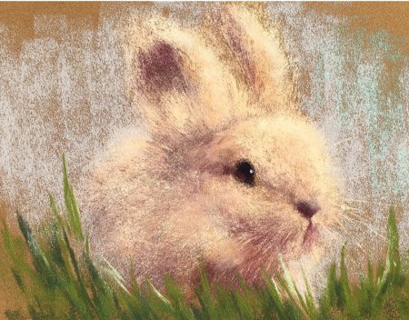 Животные масляной пастелью