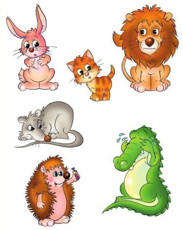 Сказочные персонажи с разными эмоциями