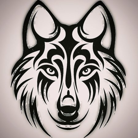 Стилизованная голова волка