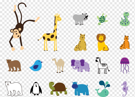 Стилизованное изображение животных для детей