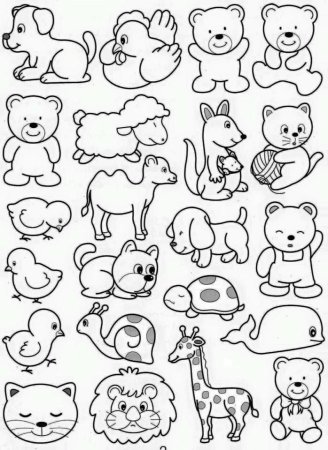 Маленькие раскраски животных