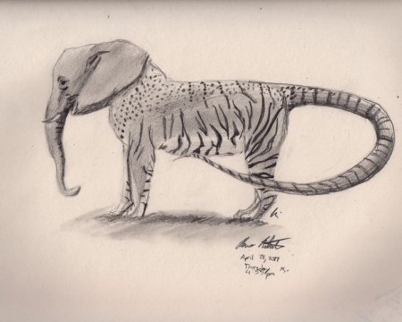 Рисование необычных животных