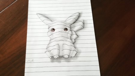 Лёгкий объёмный рисунок животного