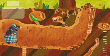 Крот в норе рисунок