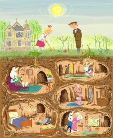 Сказочный дом в разрезе