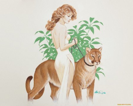 Рисунок на тему человек и животное