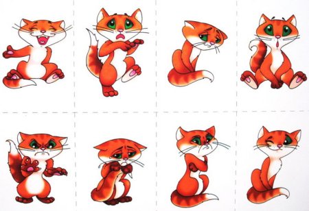 Персонажи с разным настроением