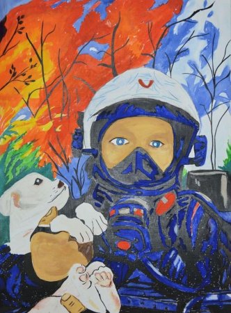 Собака спасатель рисунок