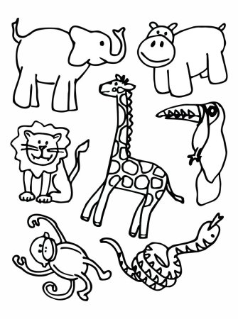 Рисунки животных для детей