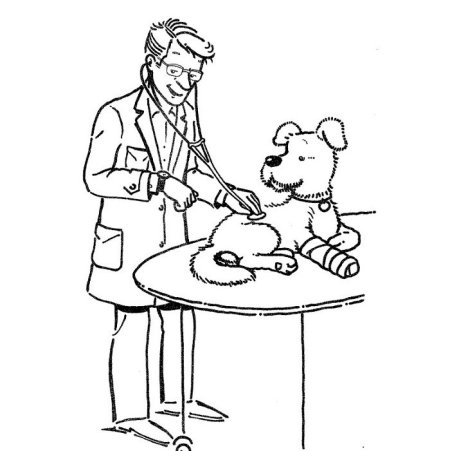 Ветеринар раскраска для детей
