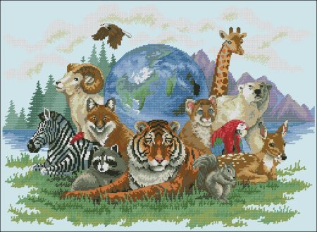 Вышивка животных крестом