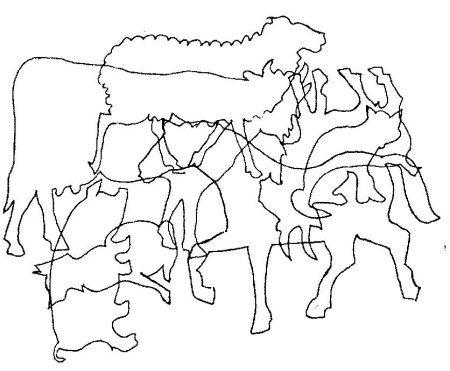 Узнай по контуру животных