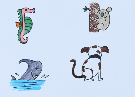 Зверюшки из цифр