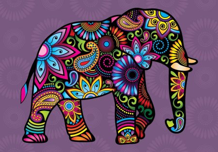 Слоник Зентангл