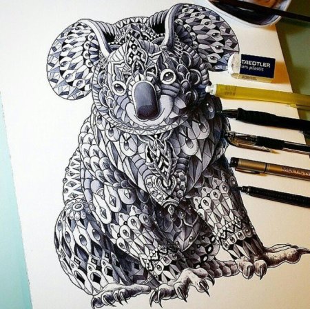 Декоративное животное в графике