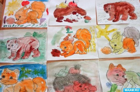 Рисование котенок в средней группе