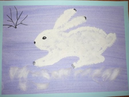 Рисование Дикие животные зимой старшая группа