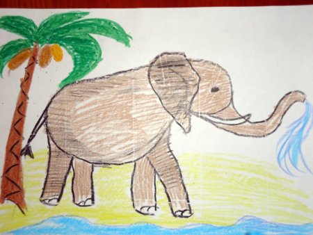 Рисование слона в подготовительной группе