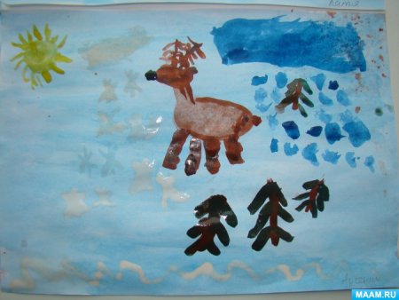 Рисование оленя в подготовительной группе