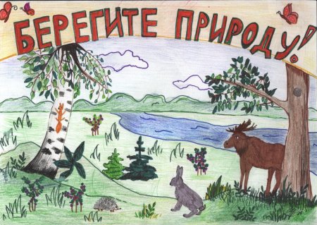 Плакат берегите животных