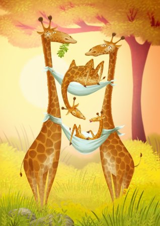 Жираф рисунок