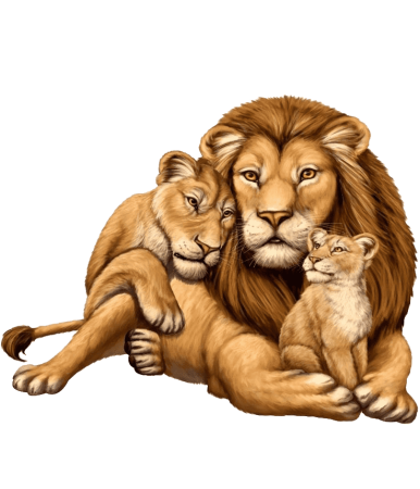 Лев рисунок
