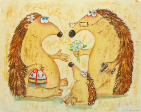 Живопись Елена Разина Ежик
