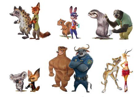 Герои мультика Зверополис