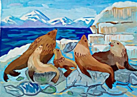 Рисование животных севера