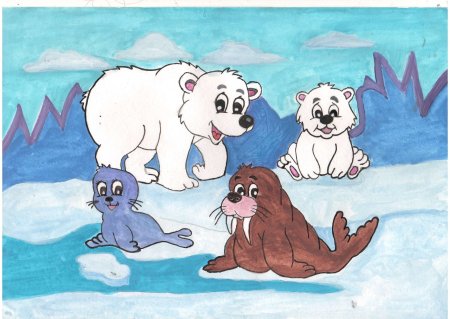 Рисуем Арктику с детьми