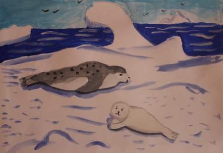 Рисование животные севера