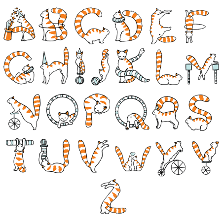 Шрифтовая композиция животные