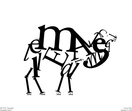 Шрифтовые композиции животных