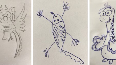 Фантастические животные карандашом