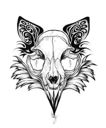 Татуировки с черепами животных