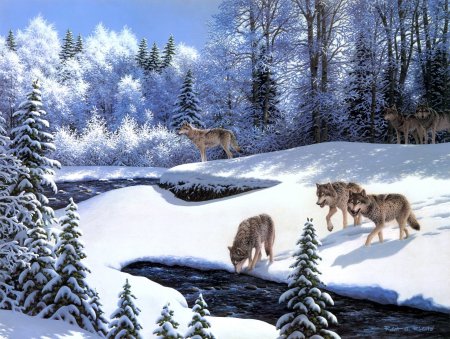 Животные в зимнем лесу