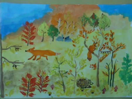 Лесные животные рисование в подготовительной группе