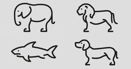 Простые изображения животных